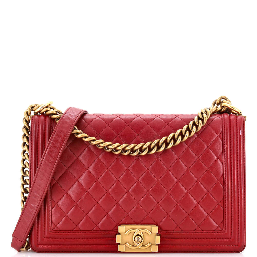 Chanel New Medium Boy Flap Bag Quilted Lambskin